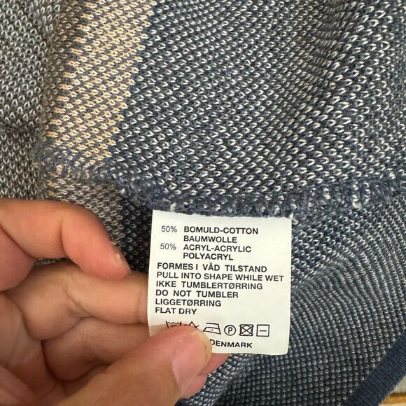 Skovhuss Knitwear Danish Pattern High Neck Pullover Cardigan Sweater Size Medium - Picture 7 of 8